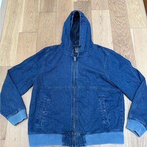 Levi's Blue Hooded Denim Jacket
